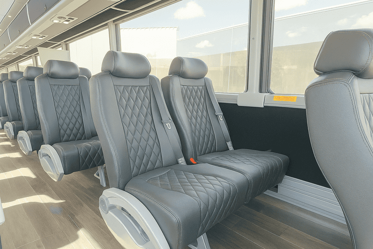 interior of Baytown Coach Bus Service charter bus