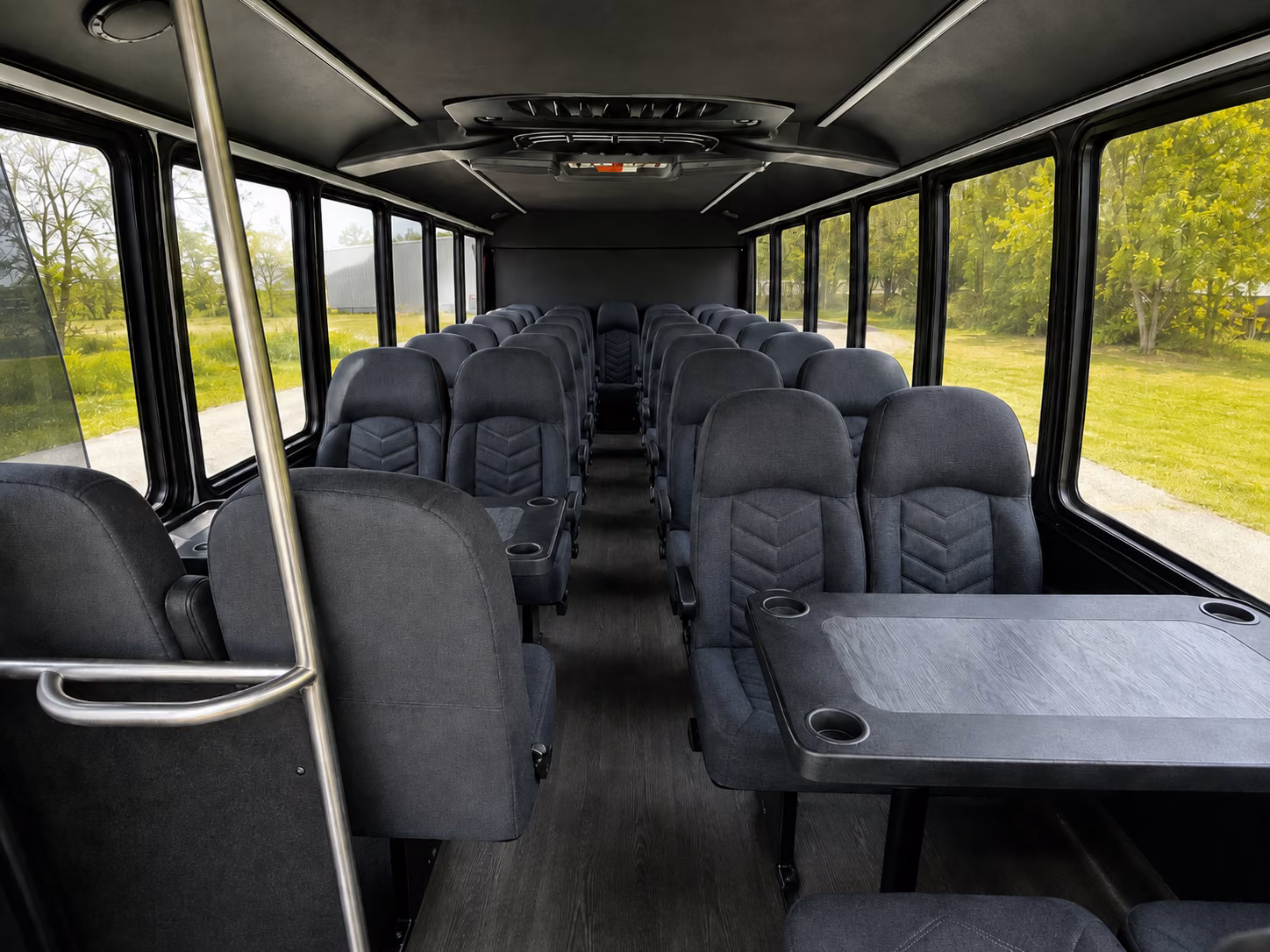 baytown 18 passenger minibus inside