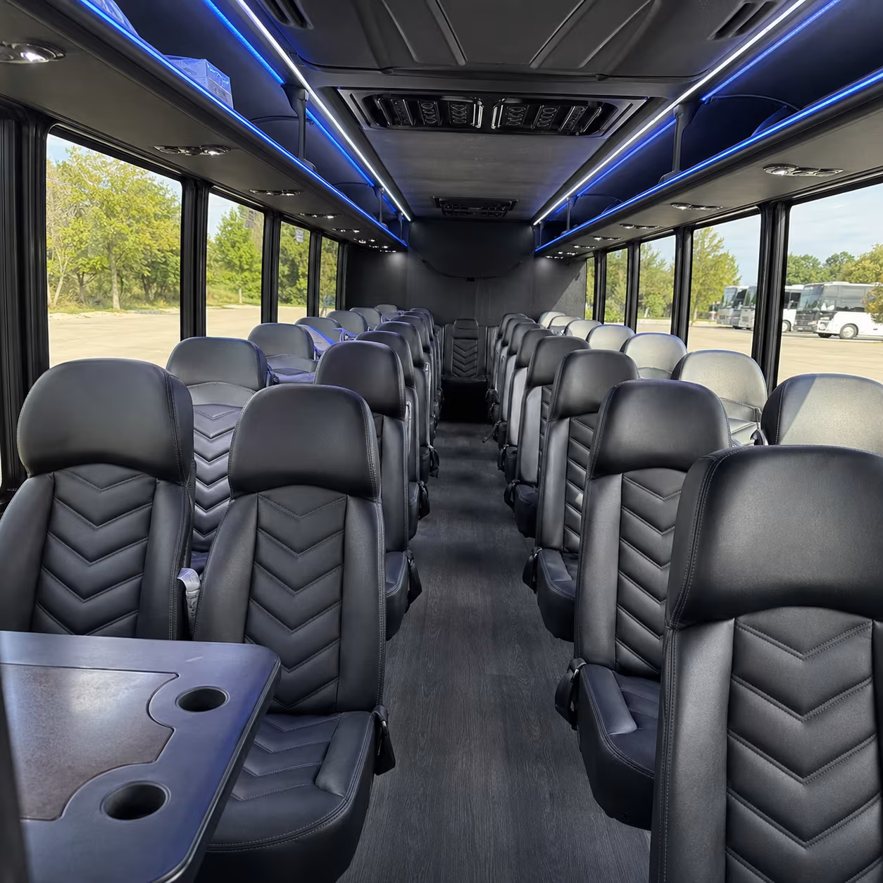 baytown 25 passenger minibus interior