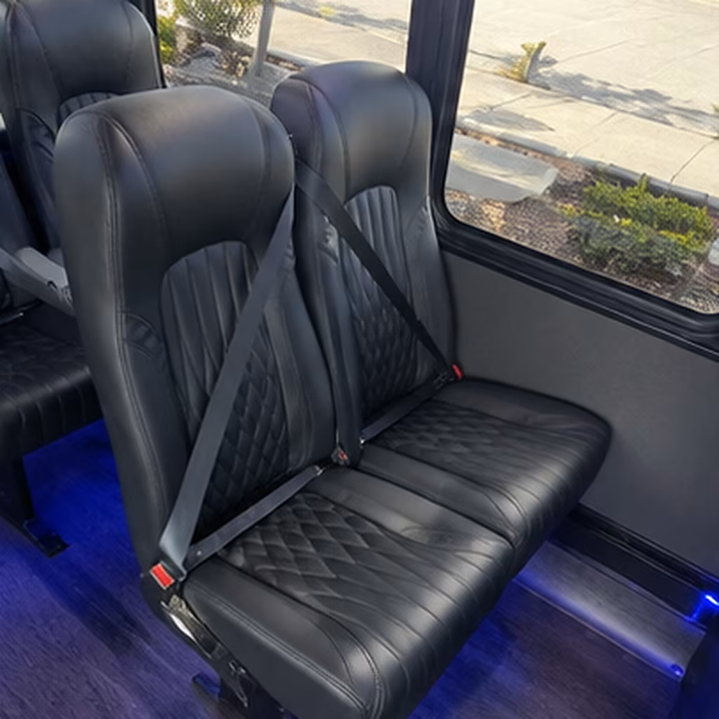 baytown 28 passenger minibus inside