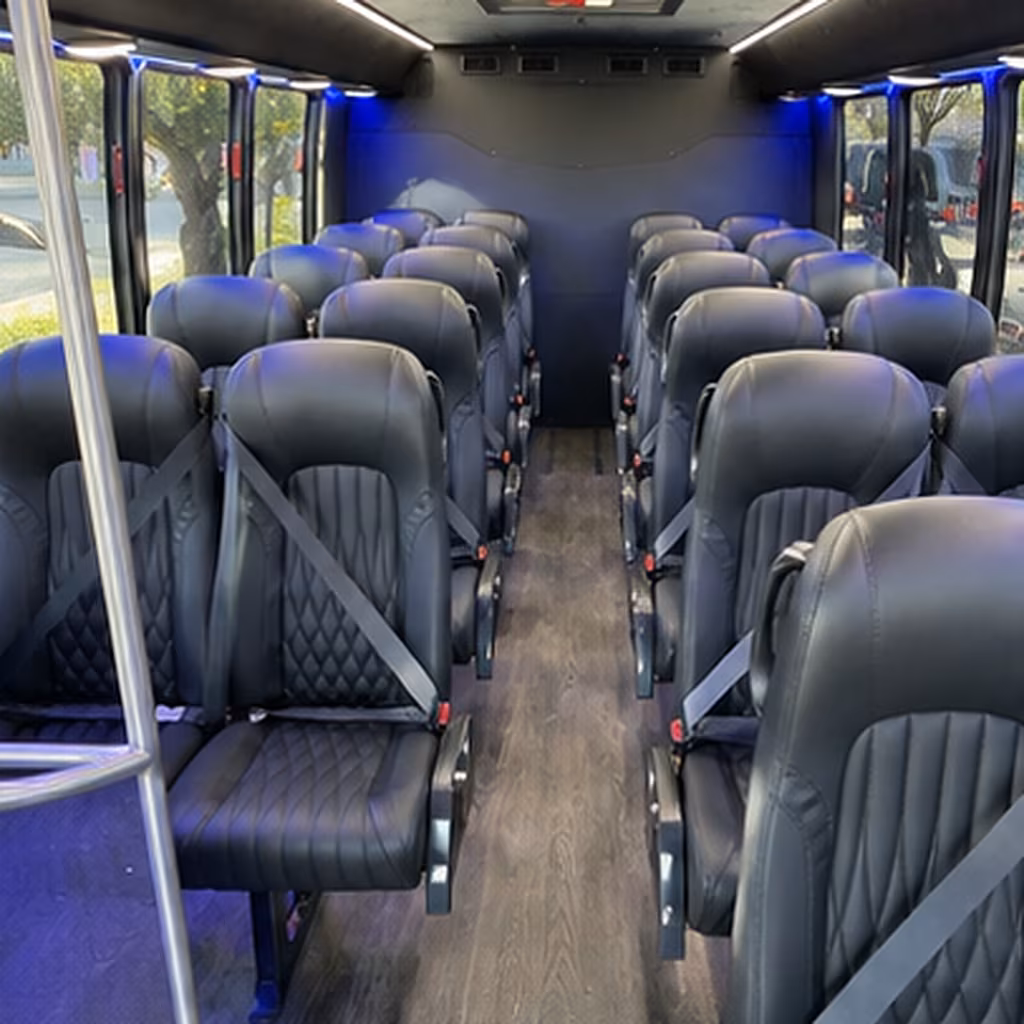baytown 28 passenger minibus interior