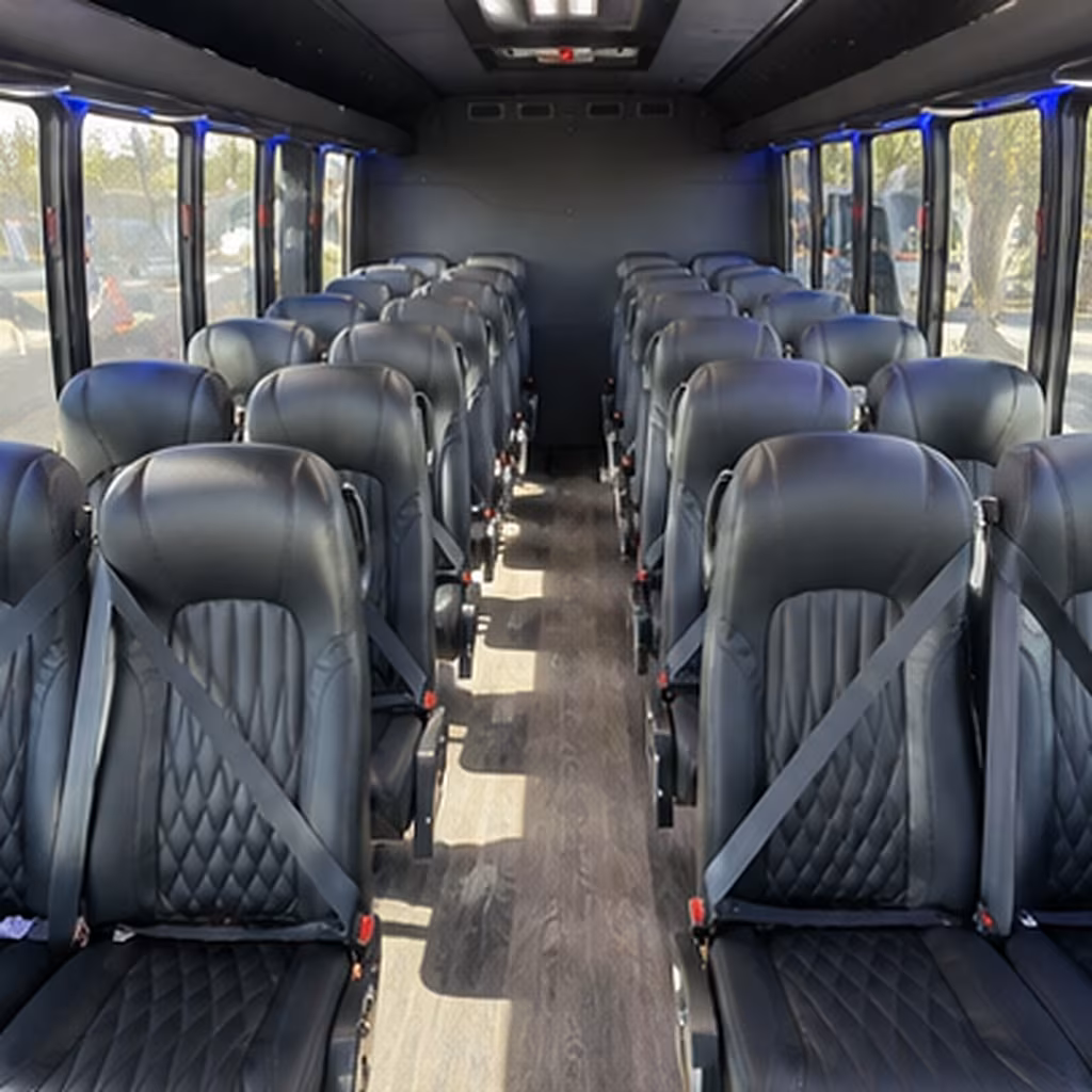baytown 30 passenger minibus interior