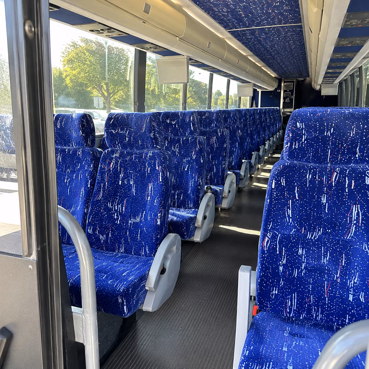 baytown 56 passenger charter bus interior