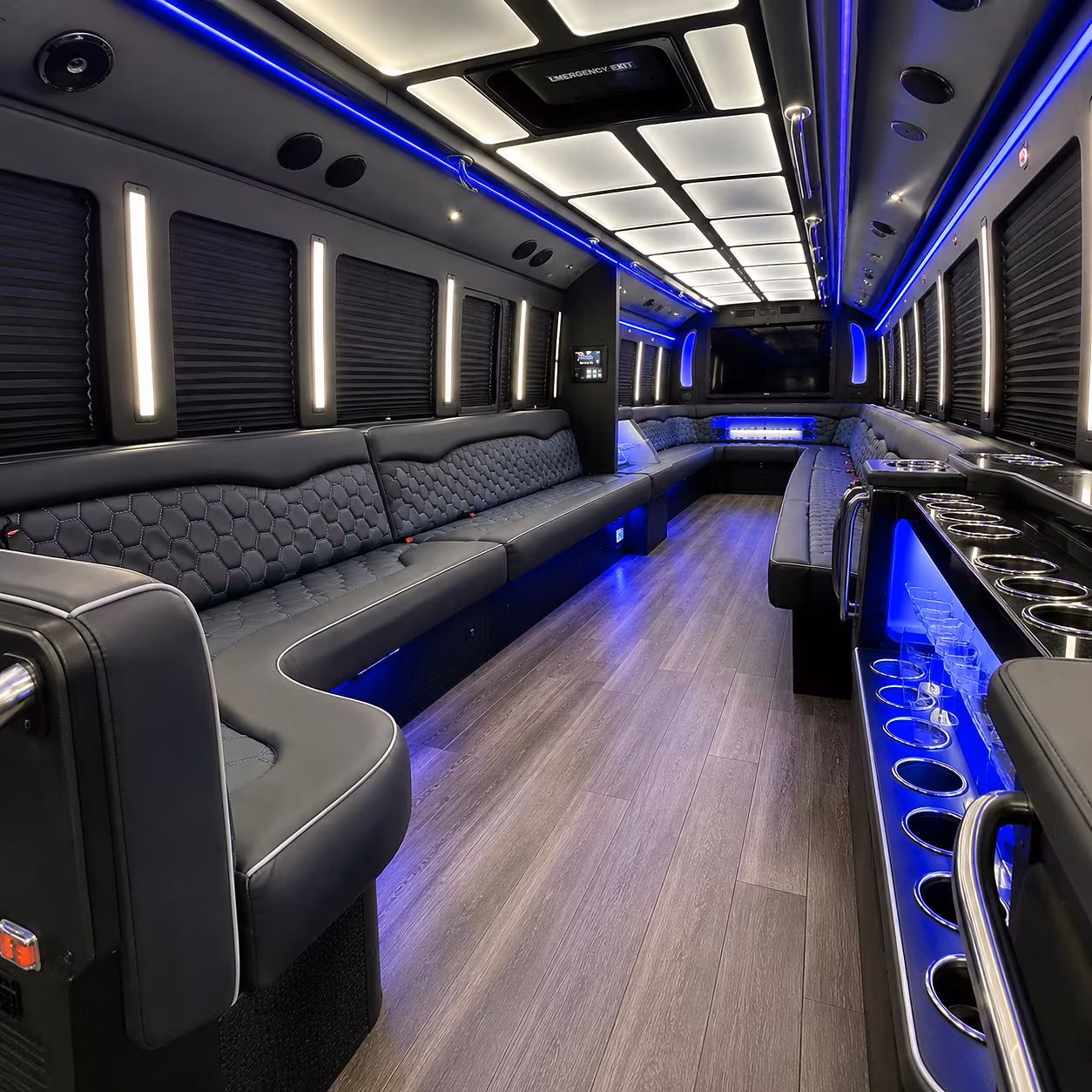 baytown party bus rental interior
