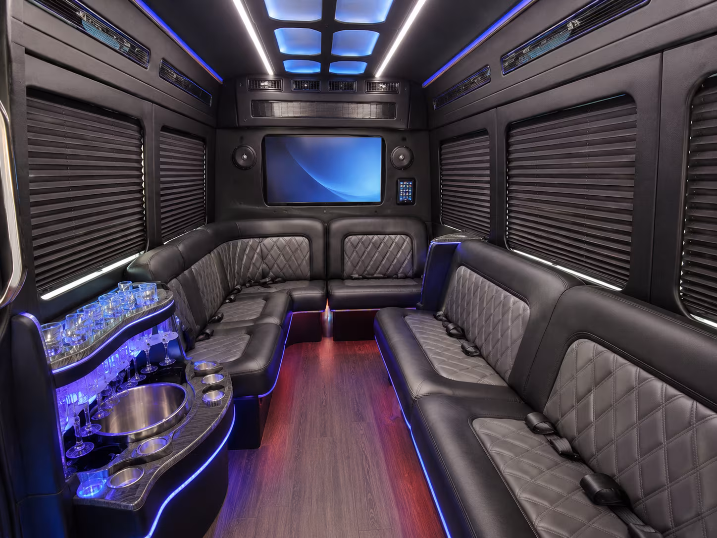 baytown sprinter limousine inside